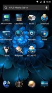 Blue Flower Butterfly  - APUS Launcher Free Theme screenshot 3