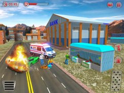 Ambulance Robot City Rescue screenshot 8