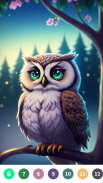 Owl Paint by Number Coloring screenshot 0