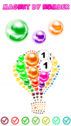 Magnetic Balls Color By Number - Magnet Bubbles screenshot 0