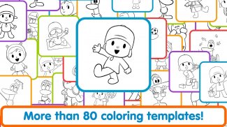 Drawings To Paint & Colour Pocoyo - Print Design 009