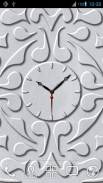 Carved Analog Clock Live Wallpaper 3D with photo screenshot 2