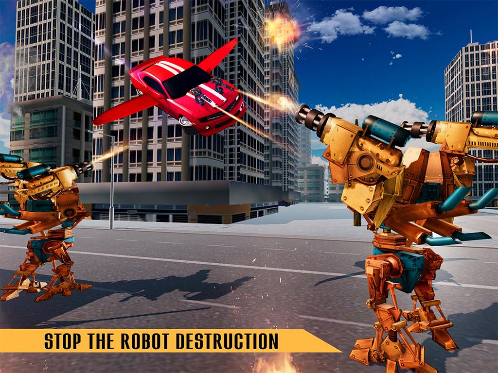 Flying Robot Car - Robot Shooting Games - Загрузить APK для Android |  Aptoide