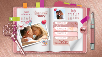 Cute Rose Gold Diary App screenshot 4