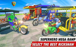 Superhero Tuk Tuk Rickshaw: Stunt Driving Games screenshot 5