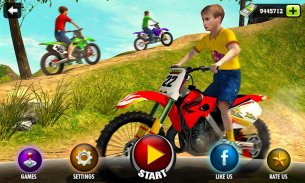 Kids Downhill Mountain Motorbike Riding screenshot 0