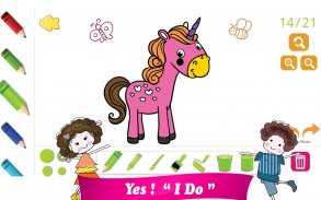 Unicorn Princess Coloring Book Games: Kids Games screenshot 3