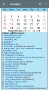 US Calendar with holidays 2017 screenshot 1
