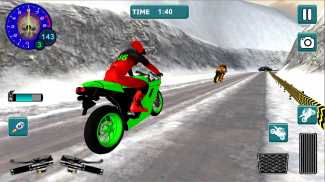 Snow Bike Motocross Racing - Mountain Driving screenshot 6
