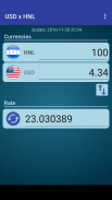 US Dollar to Honduran Lempira screenshot 1