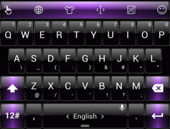 Keyboard Theme Dusk Black Purple screenshot 2