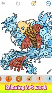 Koi Fish Color by Number - Japanese Coloring Book screenshot 6