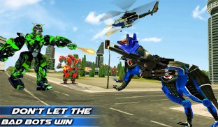 Wolf Robot Police Copter Games screenshot 13