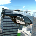 Police Helicopter City Flying Icon