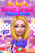 Colorful Braids Hairstyle Game screenshot 1