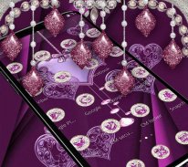 Glitter Violet Silver Luxury Theme screenshot 2