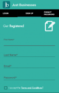 Just Businesses: Business Networking App screenshot 0