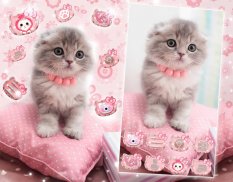 Cute Kitty theme Pink Bow Kitty for Android - Download