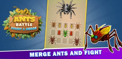 Ants Battle: Count & Merge