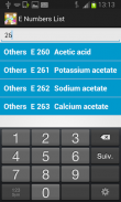 E Numbers Quick List screenshot 1