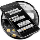 SMS Messages Metallic Silver Icon