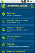 Seguridad móvil eScan screenshot 1