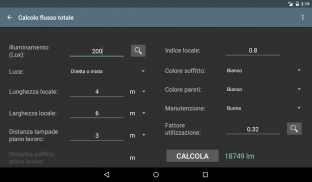 Calcoli Illuminotecnici screenshot 6