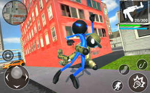 US Army Stickman Counter Rope Hero 3D screenshot 1