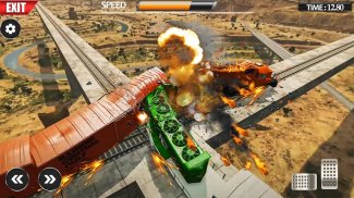 Train Vs Giant Pit Crash Games screenshot 3