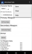 AKDKombatCalc screenshot 1