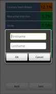 Cardiac risk calculator screenshot 1