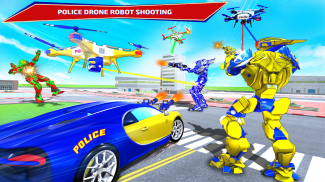 Police Eagle Robot Car Game 3d screenshot 0