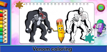 Superhero Venom coloring book screenshot 3