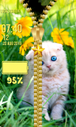 Cute Kitty Zipper Lock Screen screenshot 6