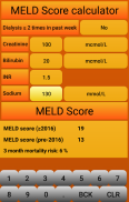 MELD Score calculator screenshot 0