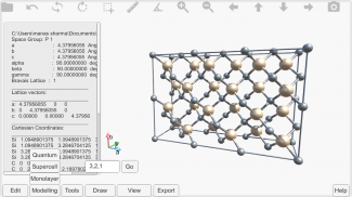 CrysX-3D Viewer (.XYZ & .CIF) screenshot 2