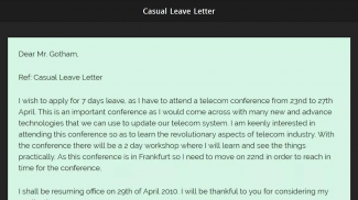 How to Write a Leave Letter screenshot 4