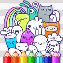 Doodle Coloring Book for Kids Icon