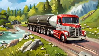 Oil Tanker Truck Drive Game 3D screenshot 0