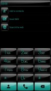 Dialer theme Gloss Black Green screenshot 1