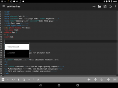 anWriter free - редактор HTML screenshot 4