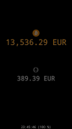 Bitcoin (BTC) / Ethereum (ETH) - Euro (EUR) ticker screenshot 1