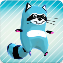 Raccoon jump 3d Icon