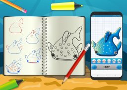 Learn to Draw Cute Chibi Sea Animals Step by Step screenshot 0