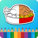 Coloring Book for kids : Food Icon