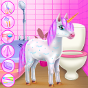 Cute Unicorn Caring and Dressup Icon