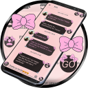 SMS Theme Ribbon Pink messages Icon