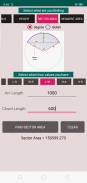 Circle + Arc Calculator screenshot 0