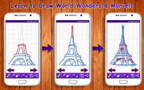 Learn to Draw World Wonders & Marvels screenshot 0