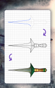 How to draw weapons. Daggers screenshot 7